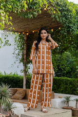 Palm Paradise Angrakha Cotton Co-ord Set - Me&My