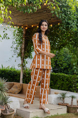 Palm Paradise Angrakha Cotton Co-ord Set - Me&My