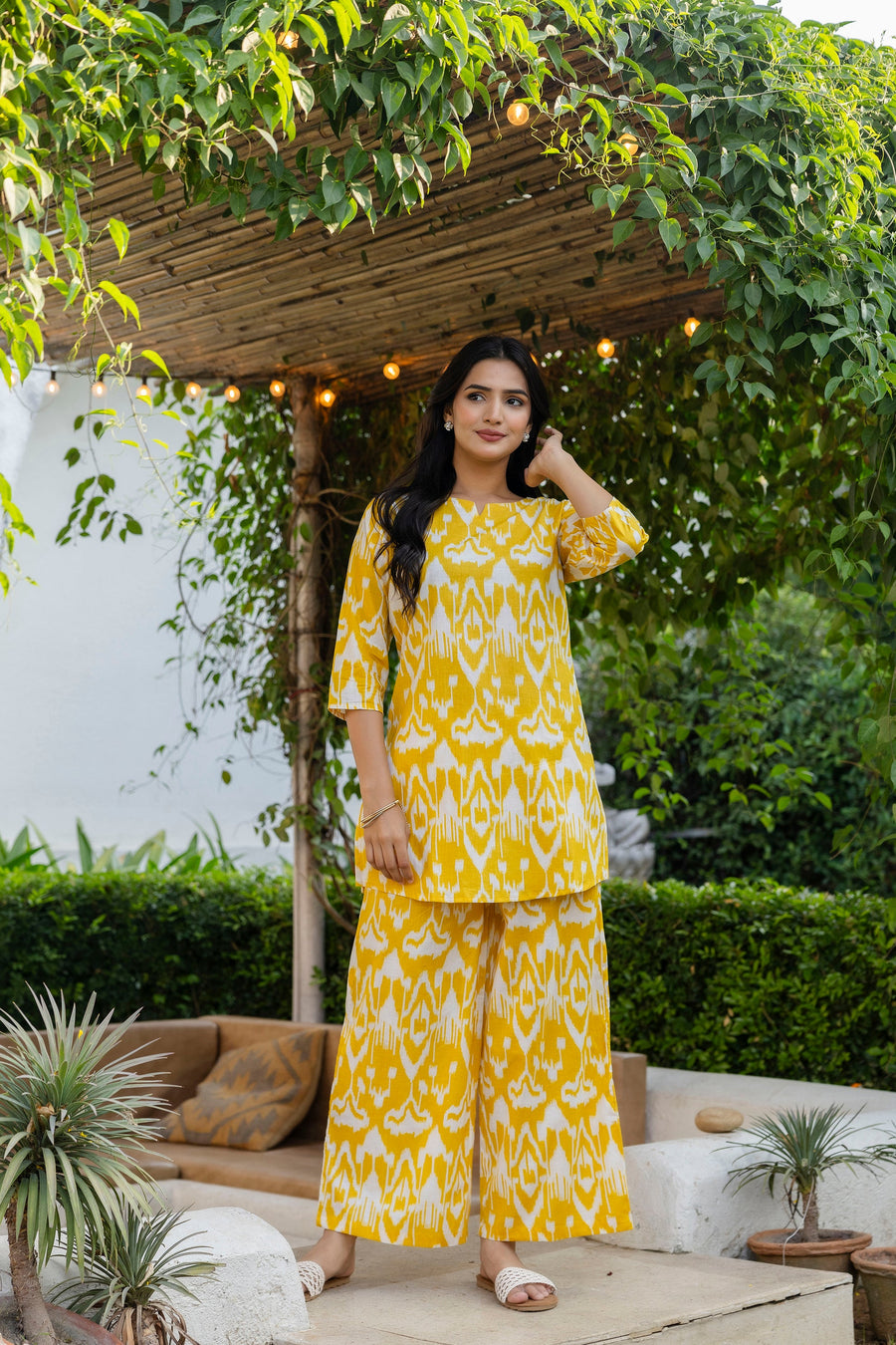 Marigold Dream Ikat Cotton Co-ord Set — image 5