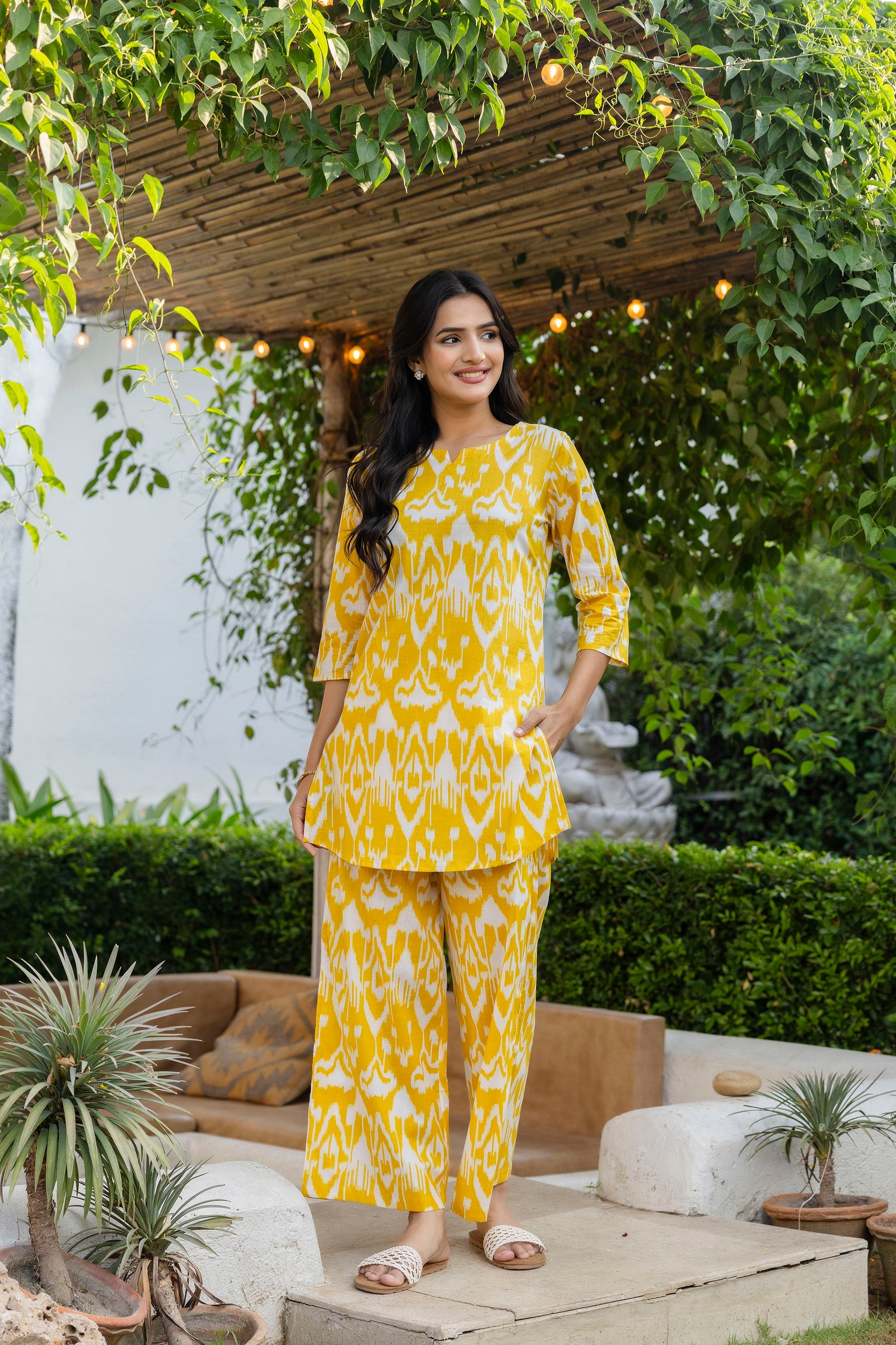 Marigold Dream Ikat Cotton Co-ord Set - Me&My