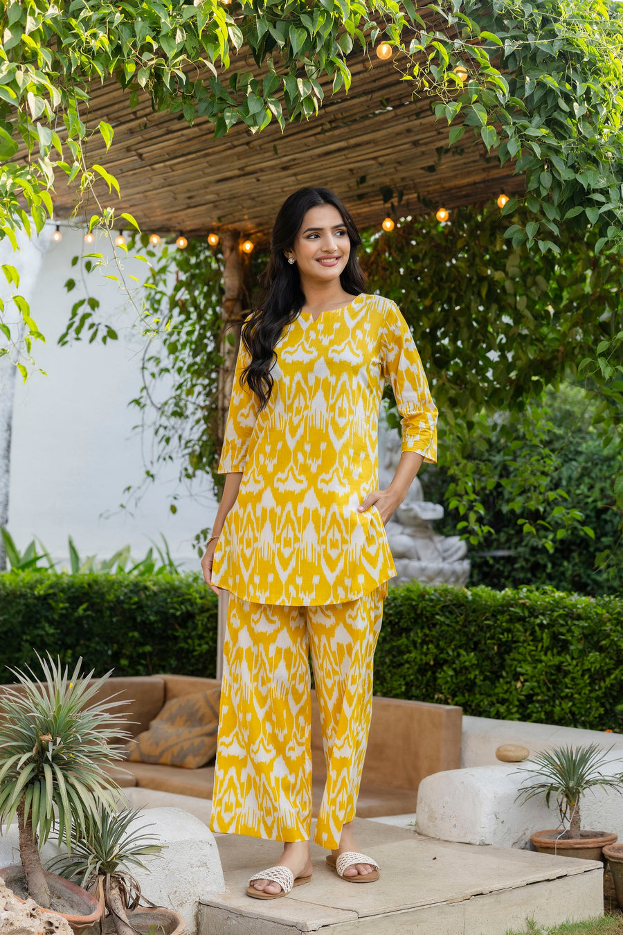 Marigold Dream Ikat Cotton Co-ord Set — image 7