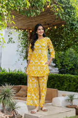Marigold Dream Ikat Cotton Co-ord Set - Me&My