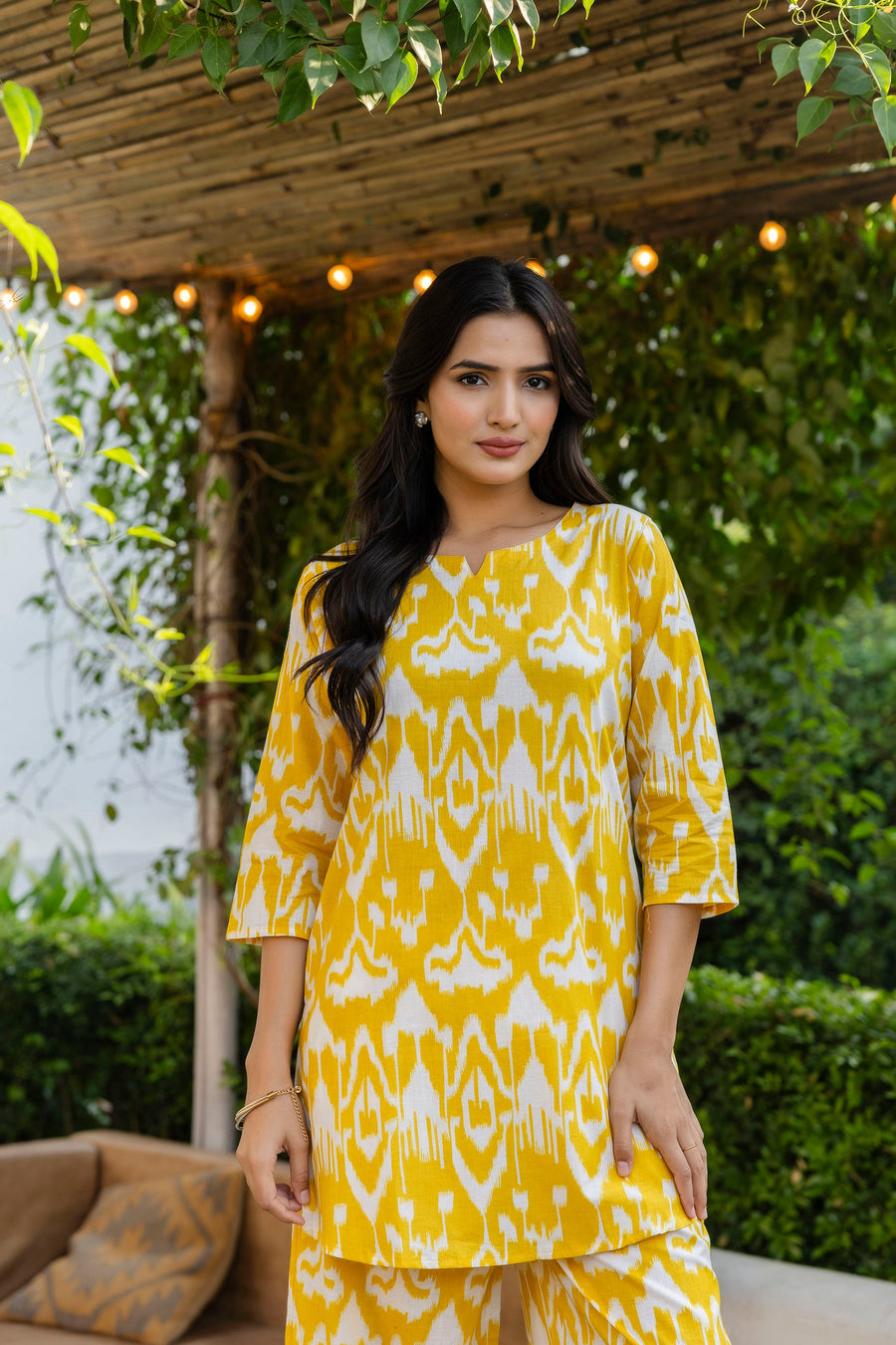 Marigold Dream Ikat Cotton Co-ord Set — image 8