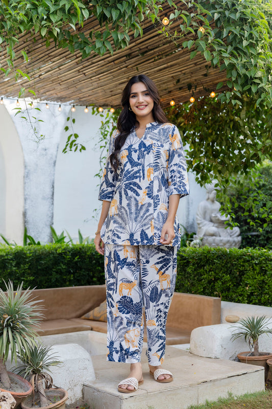 Jungle Luxe Angrakha Cotton Co-ord Set - Me&My