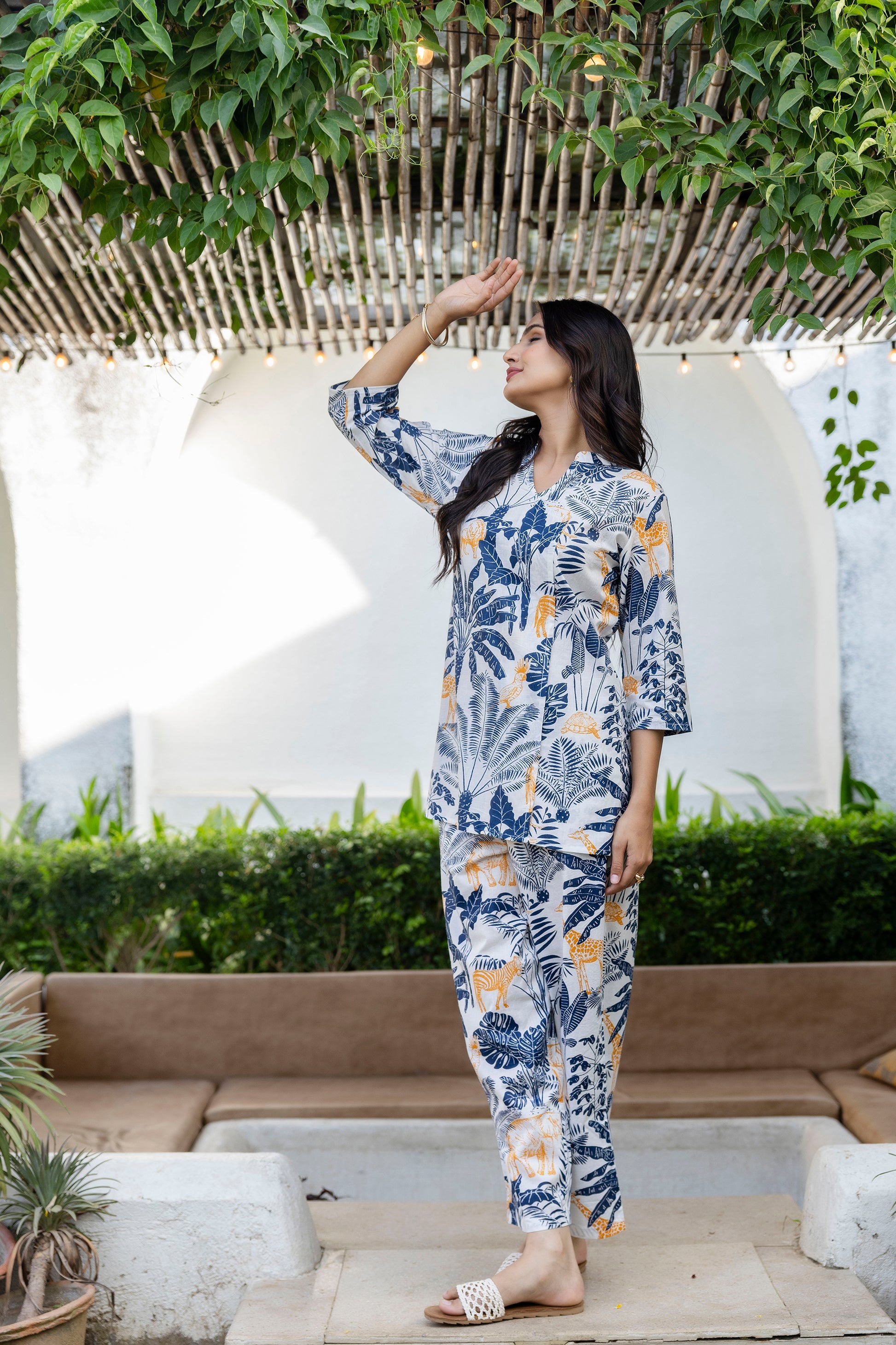 Jungle Luxe Angrakha Cotton Co-ord Set - Me&My