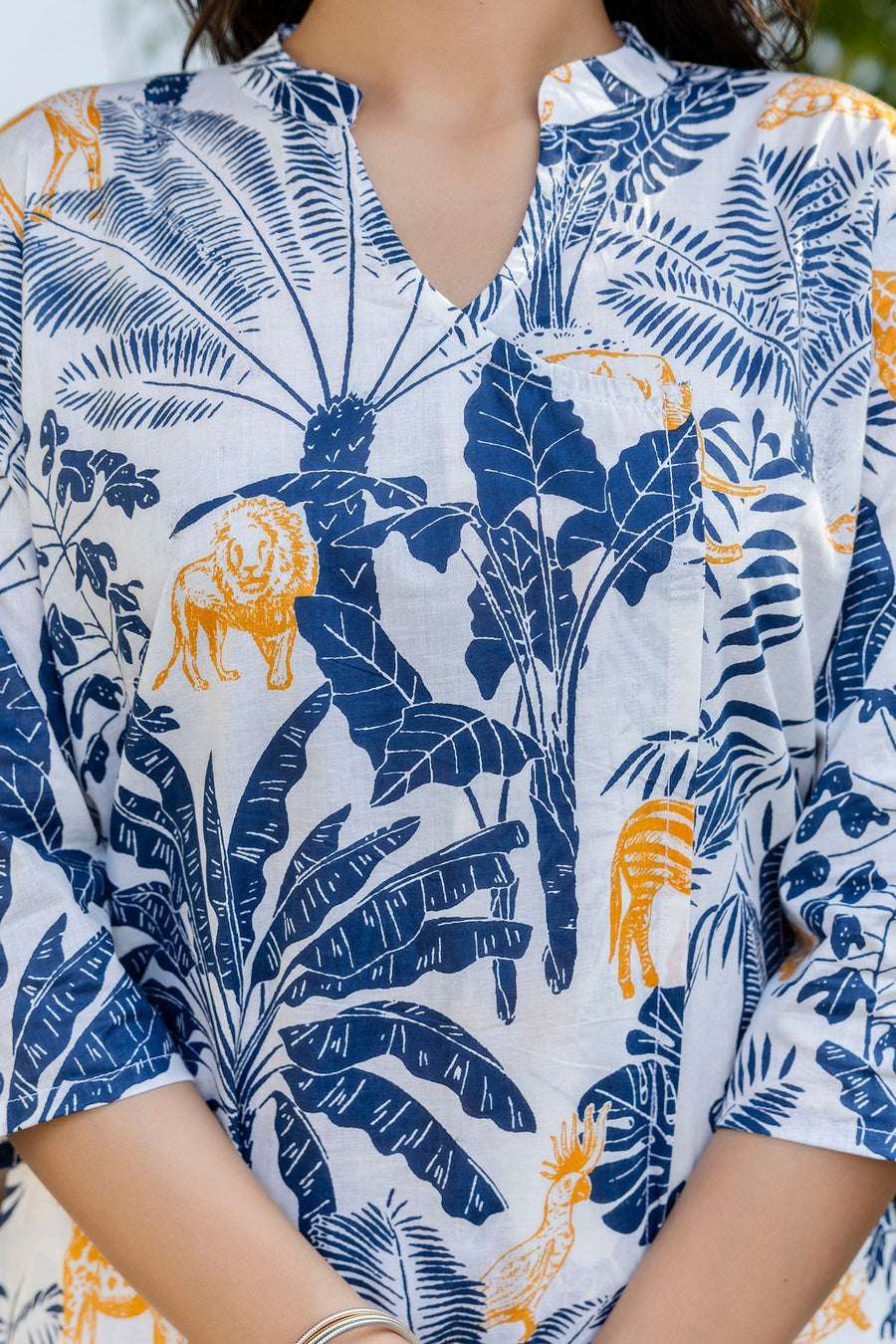Jungle Luxe Angrakha Cotton Co-ord Set — image 8