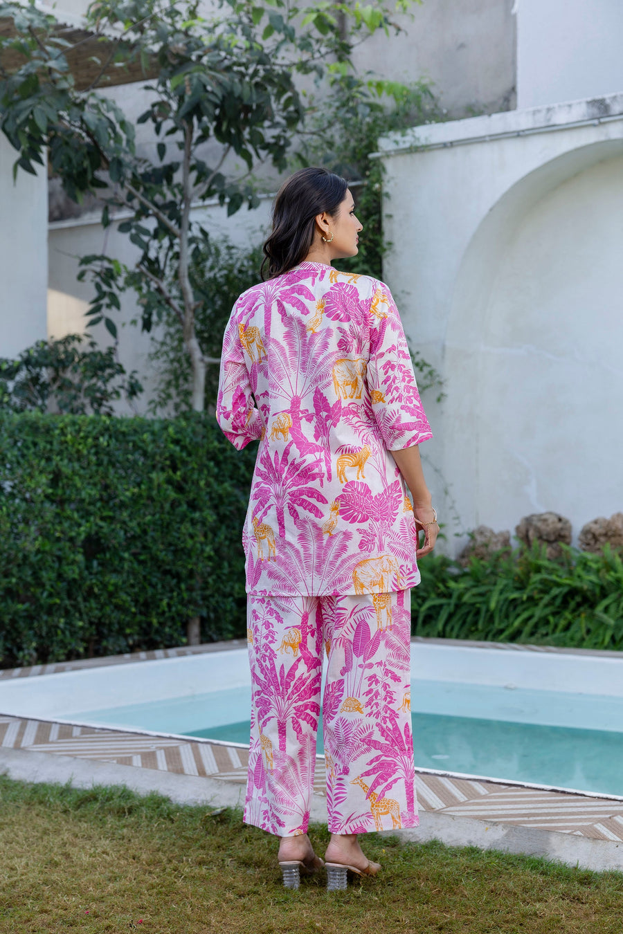 Tropical Safari Angrakha Cotton Co-ord Set — image 2