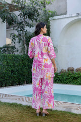 Tropical Safari Angrakha Cotton Co-ord Set - Me&My