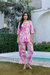 Tropical Safari Angrakha Cotton Co-ord Set - Me&My