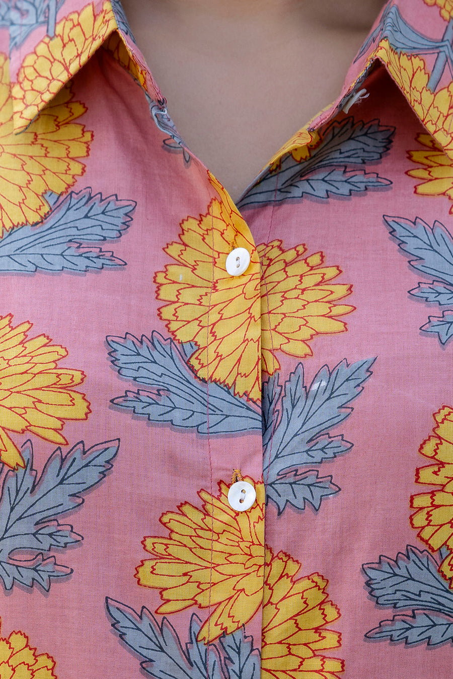 Dahlia Sunset Shirt Style Cotton Co-ord Set — image 8