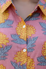 Dahlia Sunset Shirt Style Cotton Co-ord Set - Me&My