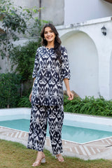 Midnight Ikat Cotton Co-ord Set - Me&My