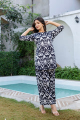 Midnight Ikat Cotton Co-ord Set - Me&My