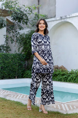 Midnight Ikat Cotton Co-ord Set - Me&My