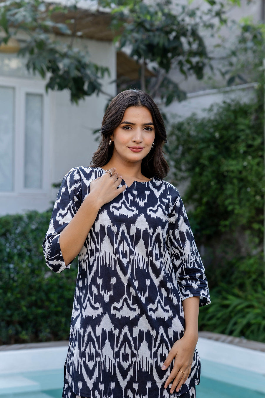 Midnight Ikat Cotton Co-ord Set — image 11