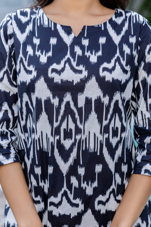 Midnight Ikat Cotton Co-ord Set