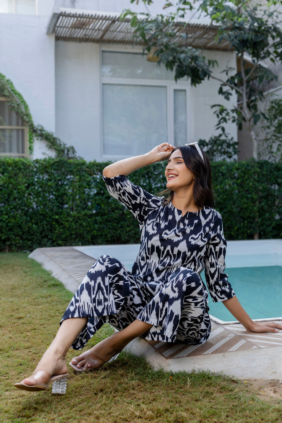 Midnight Ikat Cotton Co-ord Set — image 4