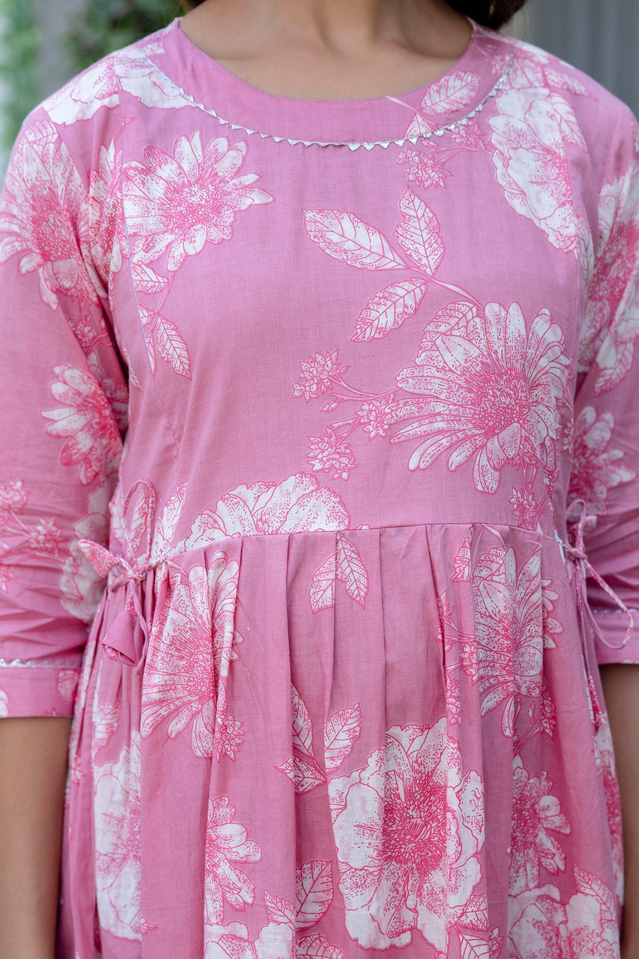 Blush Peony Flared Maternity Gown — image 8