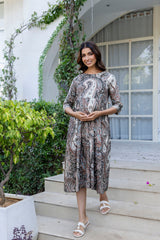 Heritage Paisley Flared Maternity Gown - Me&My
