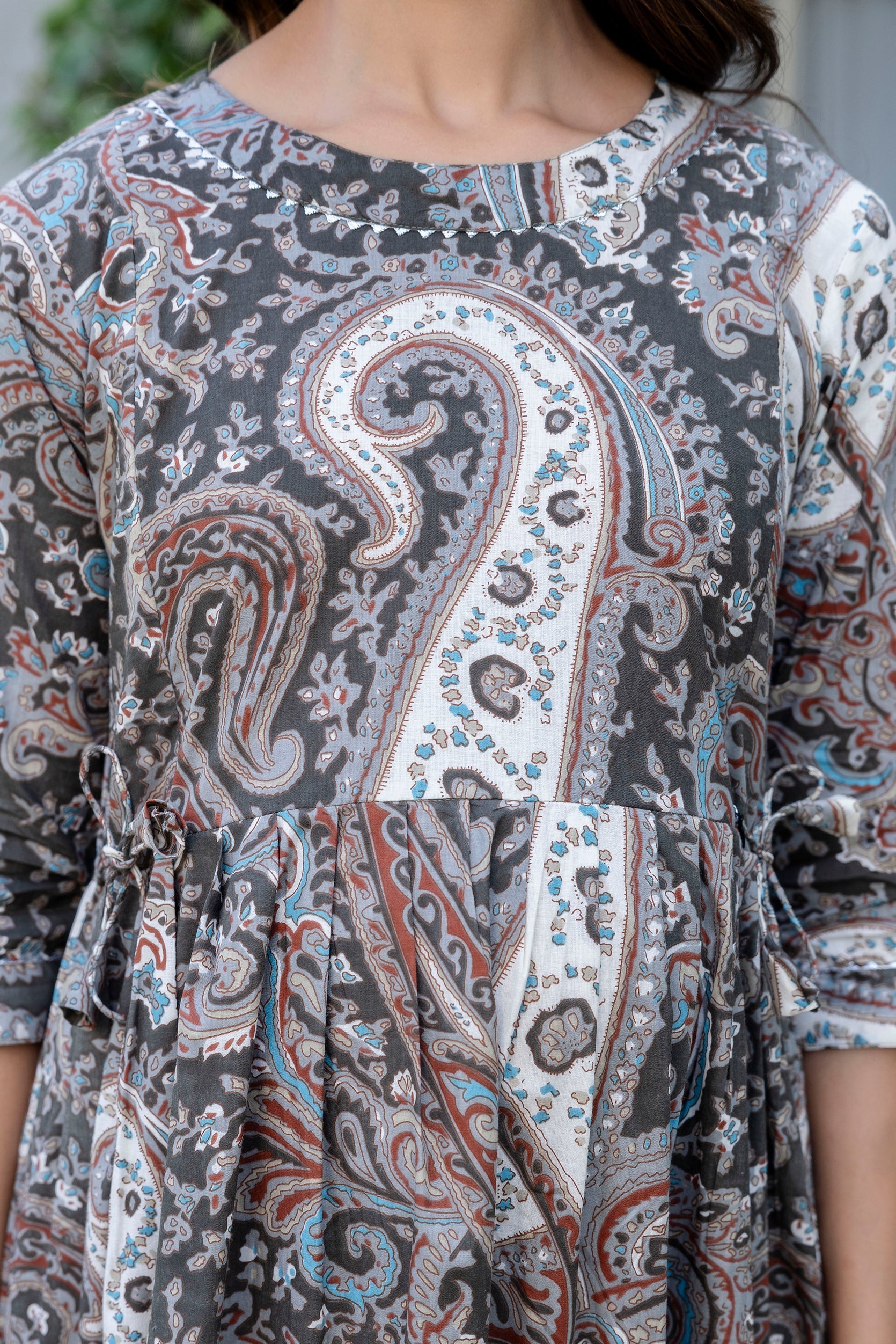 Heritage Paisley Flared Maternity Gown - Me&My