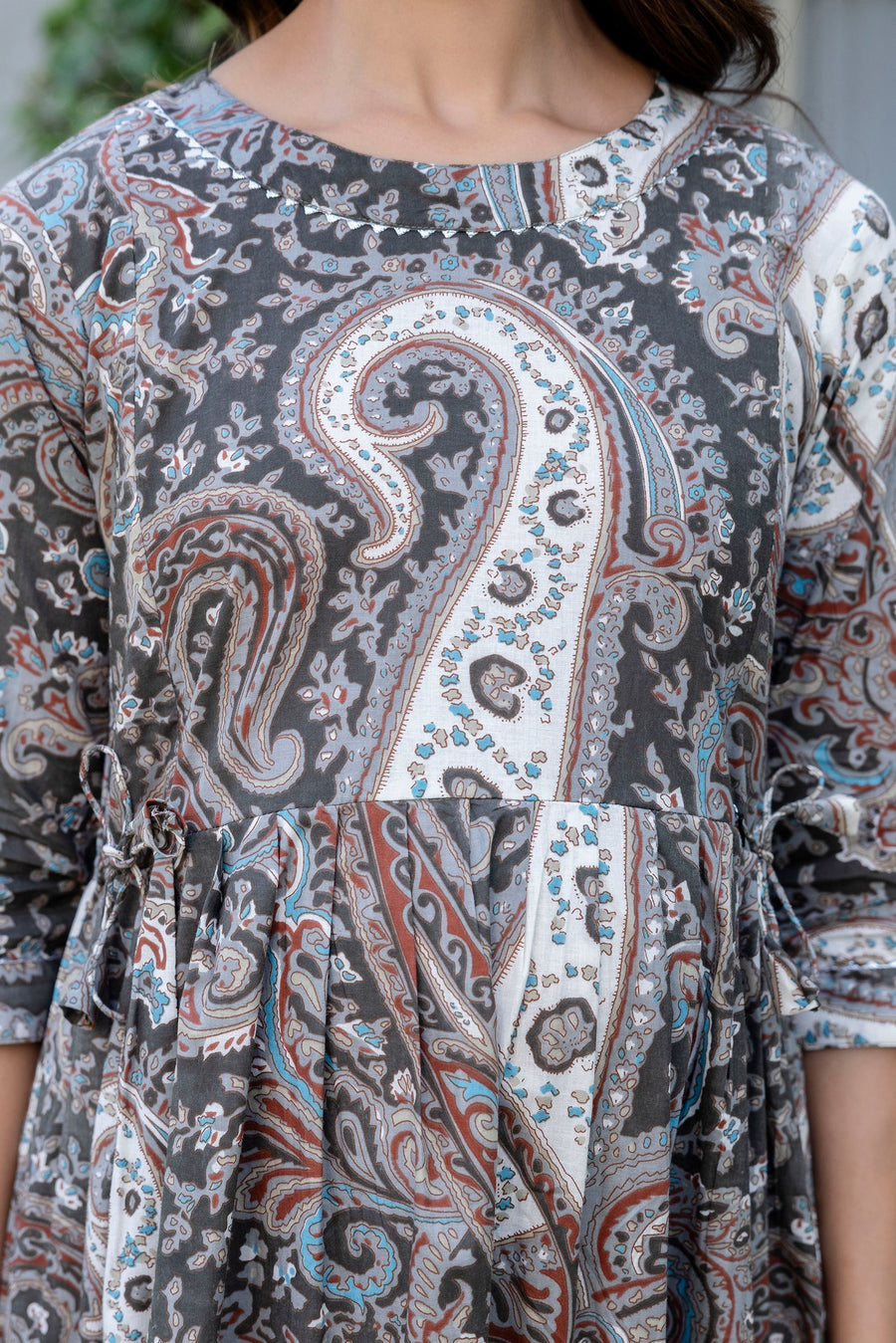 Heritage Paisley Flared Maternity Gown — image 6