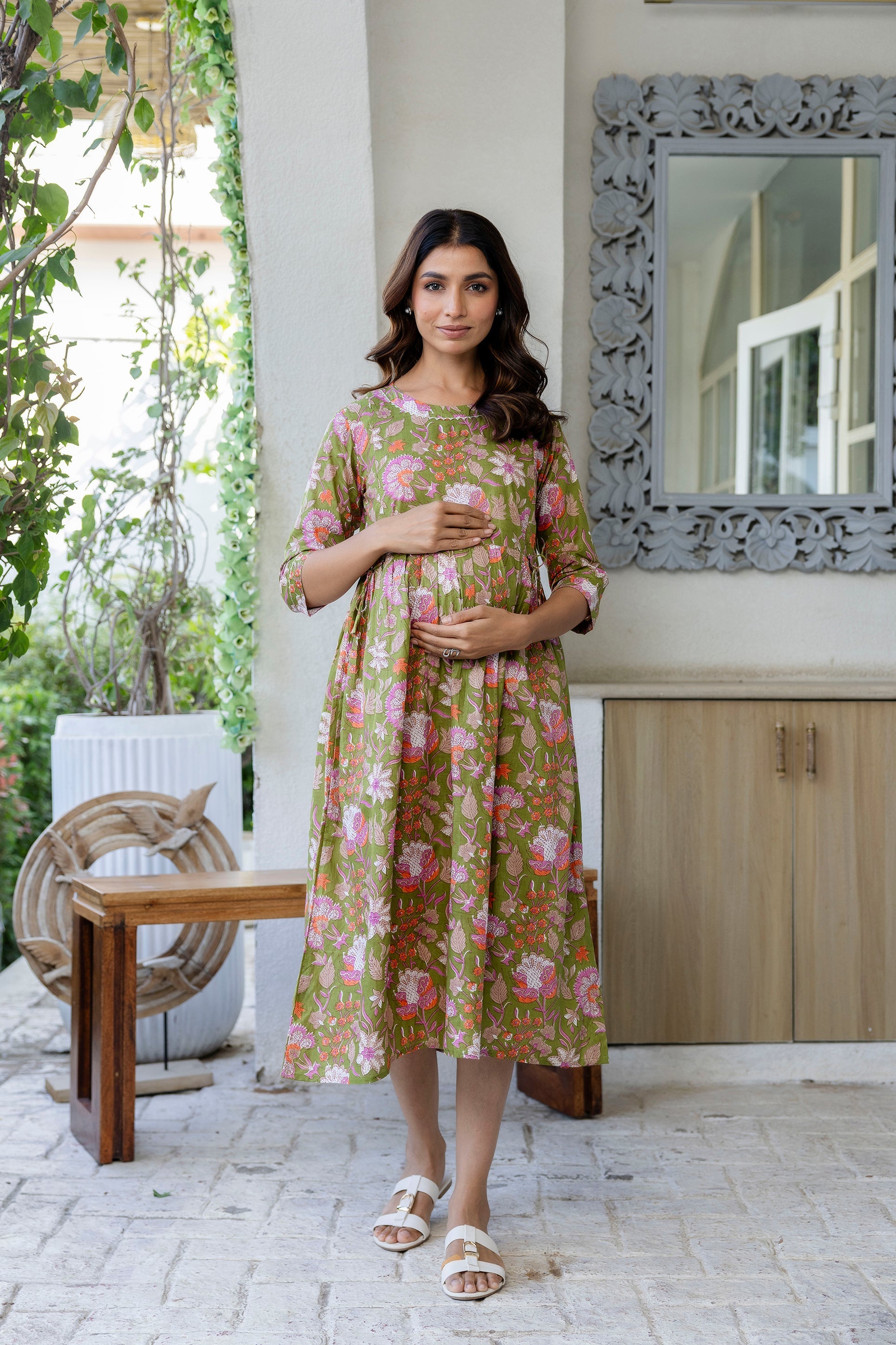 Meadow Haven Flared Maternity Gown - Me&My