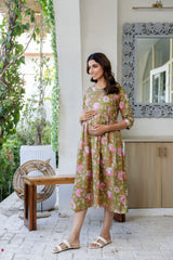 Meadow Haven Flared Maternity Gown - Me&My