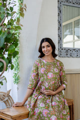 Meadow Haven Flared Maternity Gown - Me&My