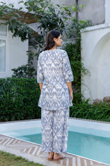 Silver Ikat Cotton Co-ord Set - Me&My