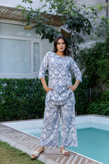Silver Ikat Cotton Co-ord Set - Me&My