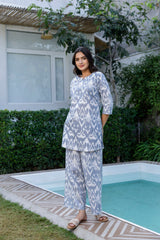 Silver Ikat Cotton Co-ord Set - Me&My