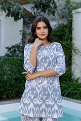 Silver Ikat Cotton Co-ord Set - Me&My