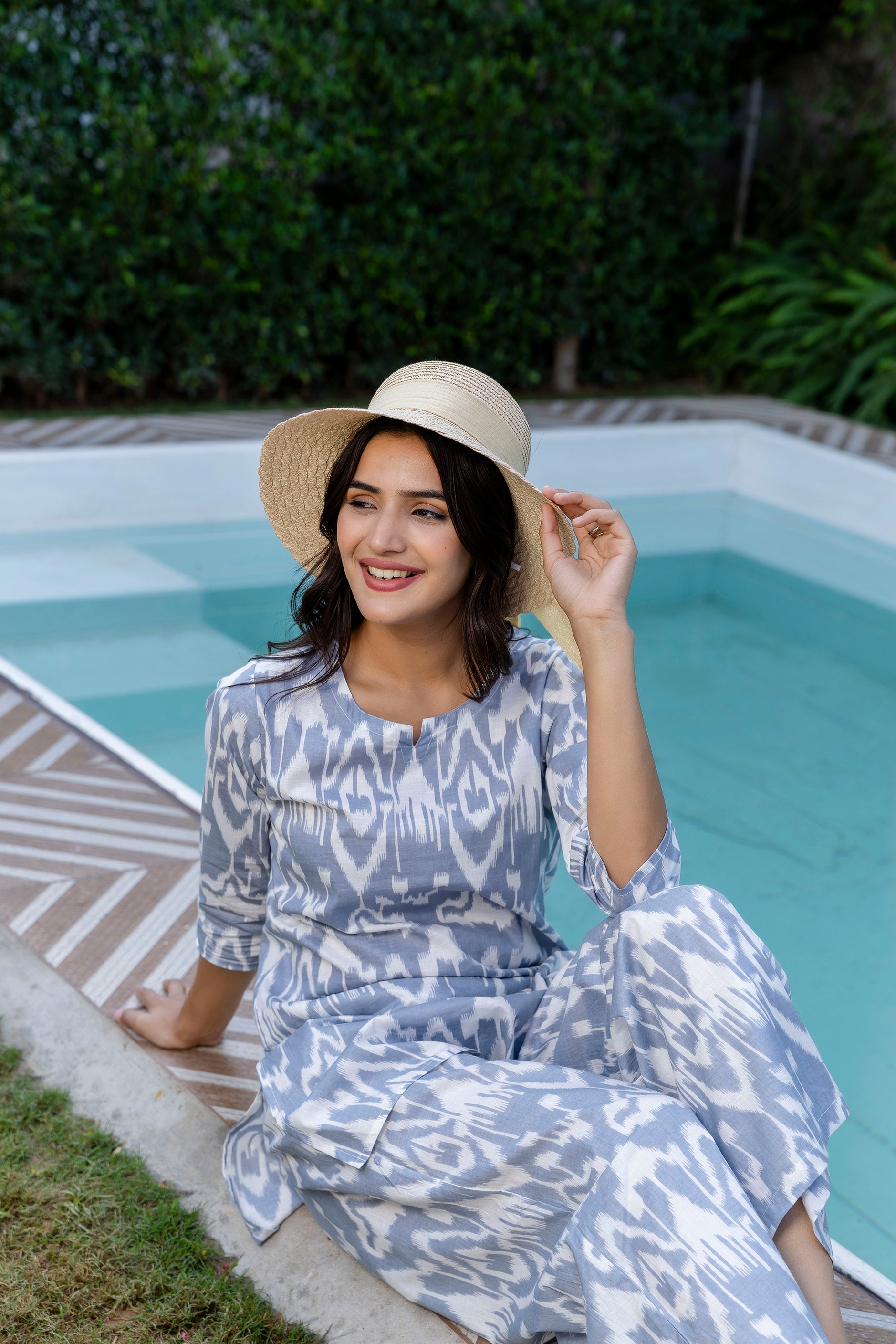 Silver Ikat Cotton Co-ord Set - Me&My