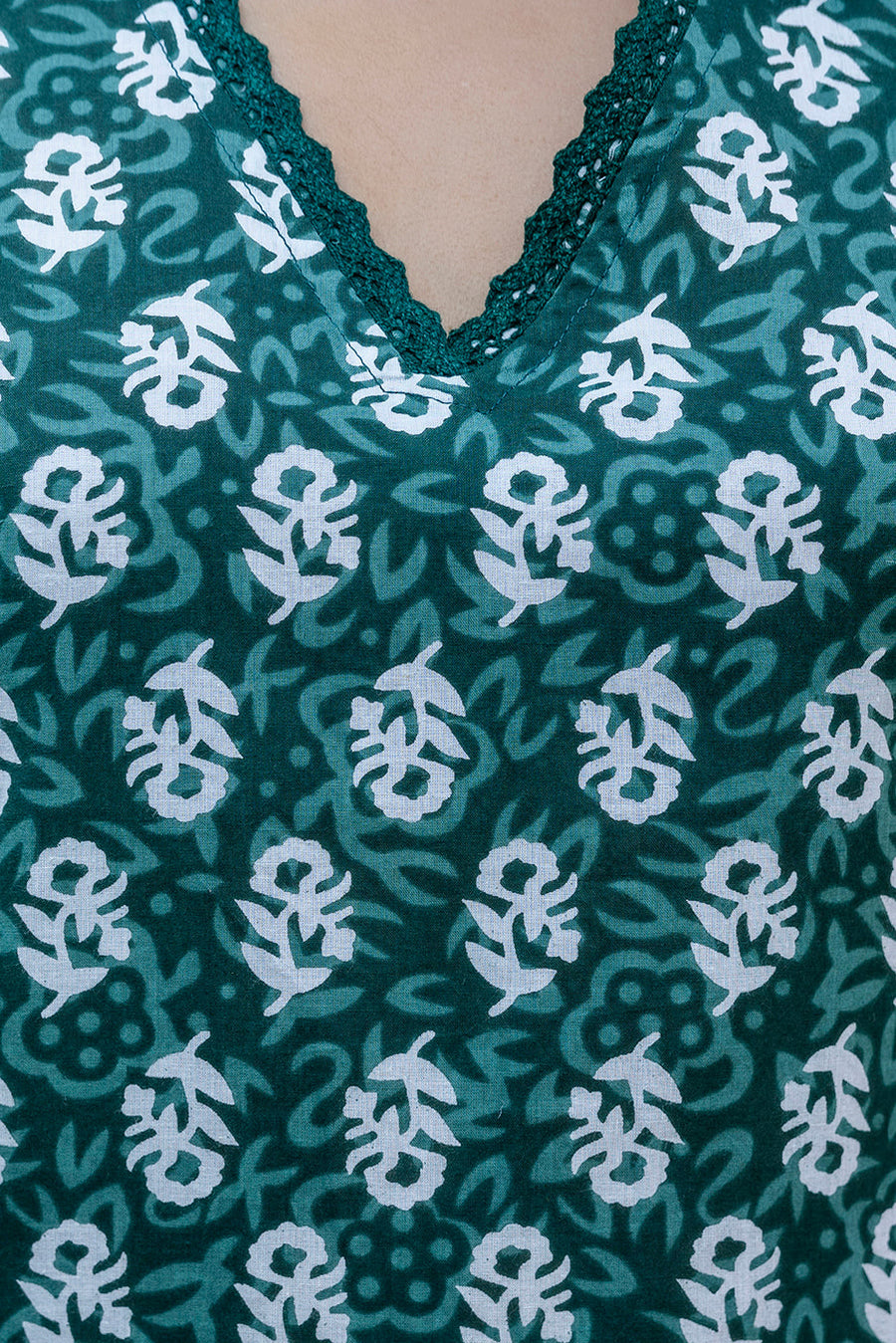Emerald Garden Cotton Printed Kurta Set with Dupatta — image 10