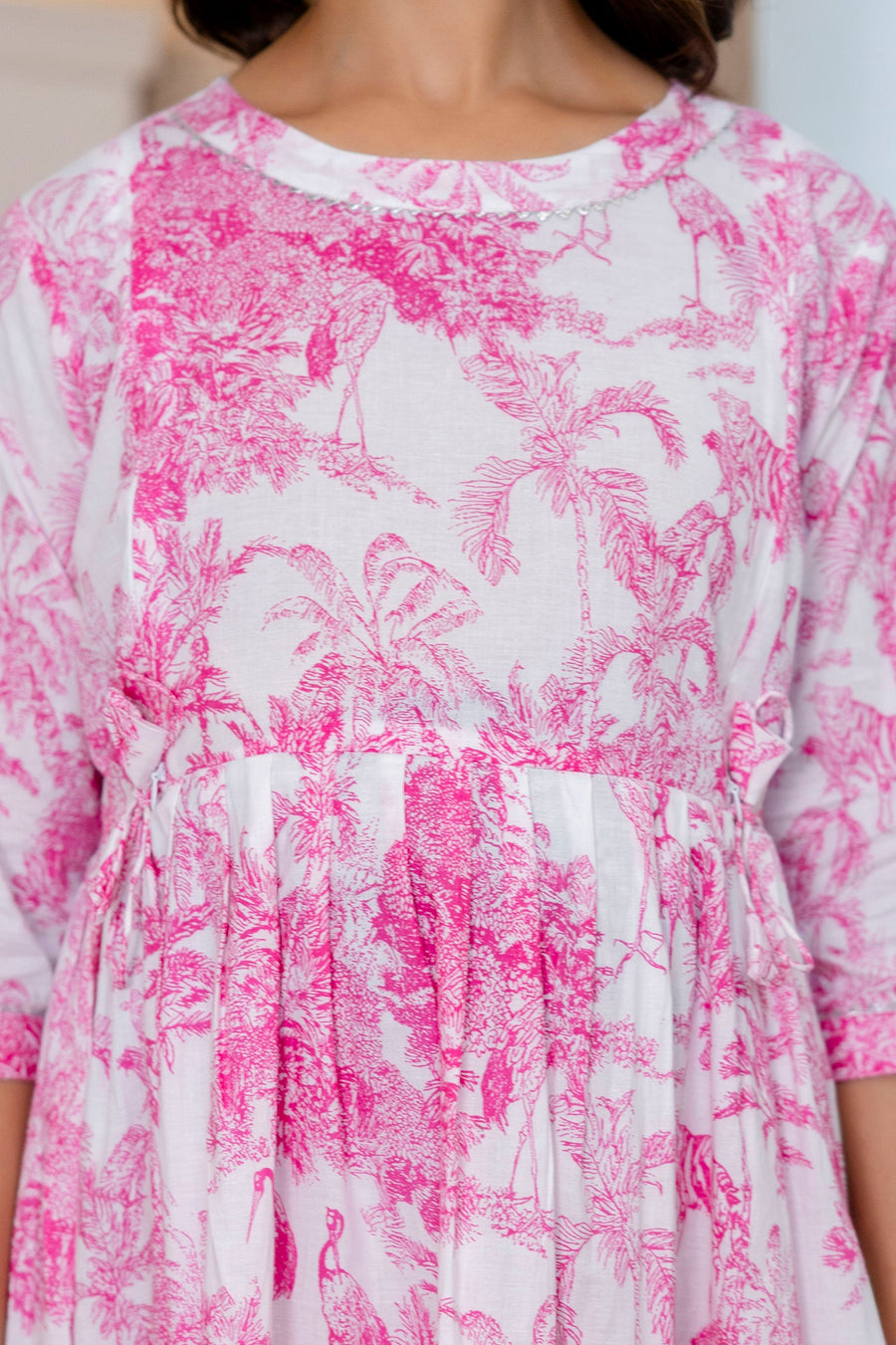 French Toile Flared Maternity Gown — image 6