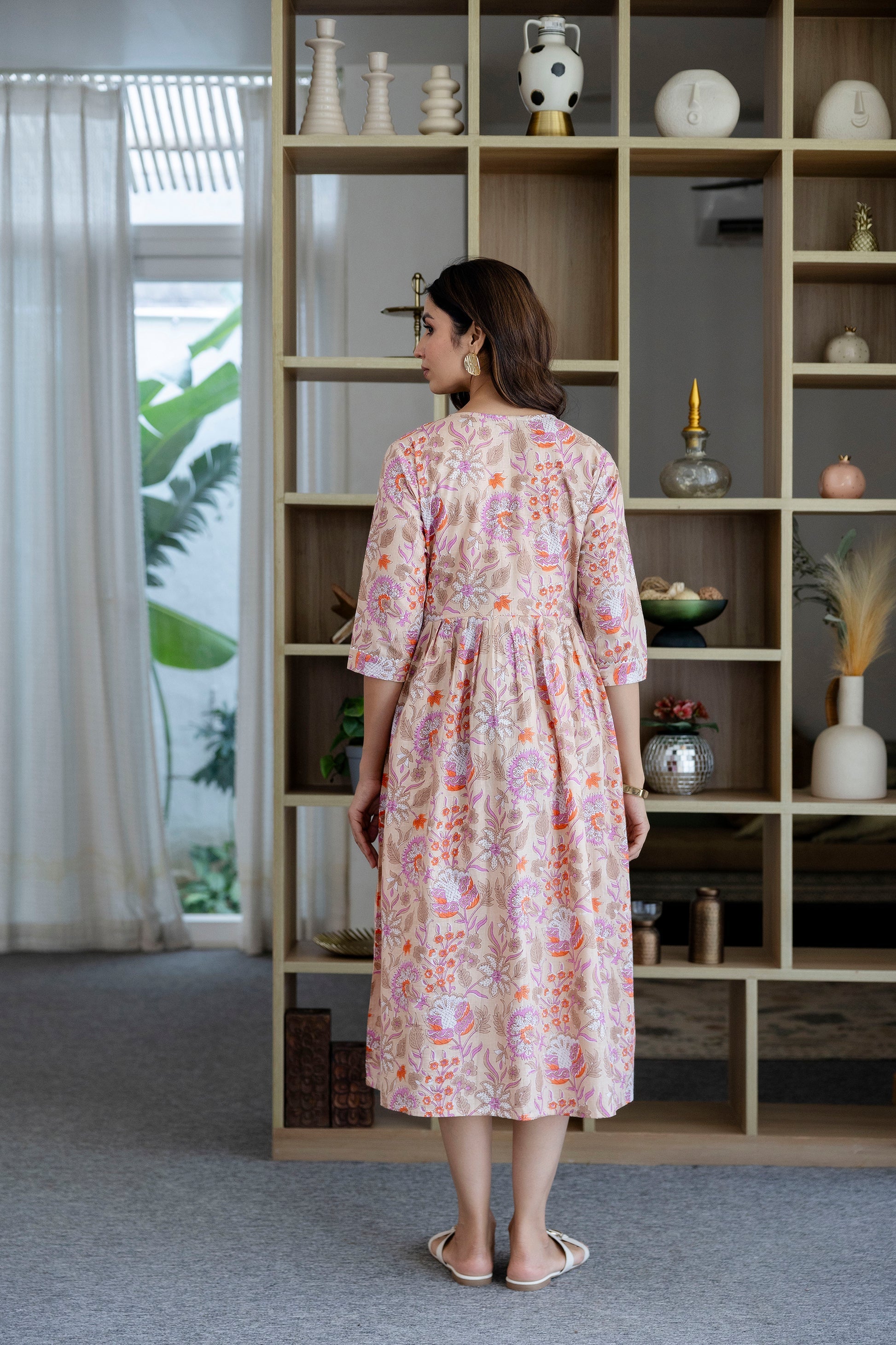 Rosewood Whisper Flared Maternity Gown - Me&My