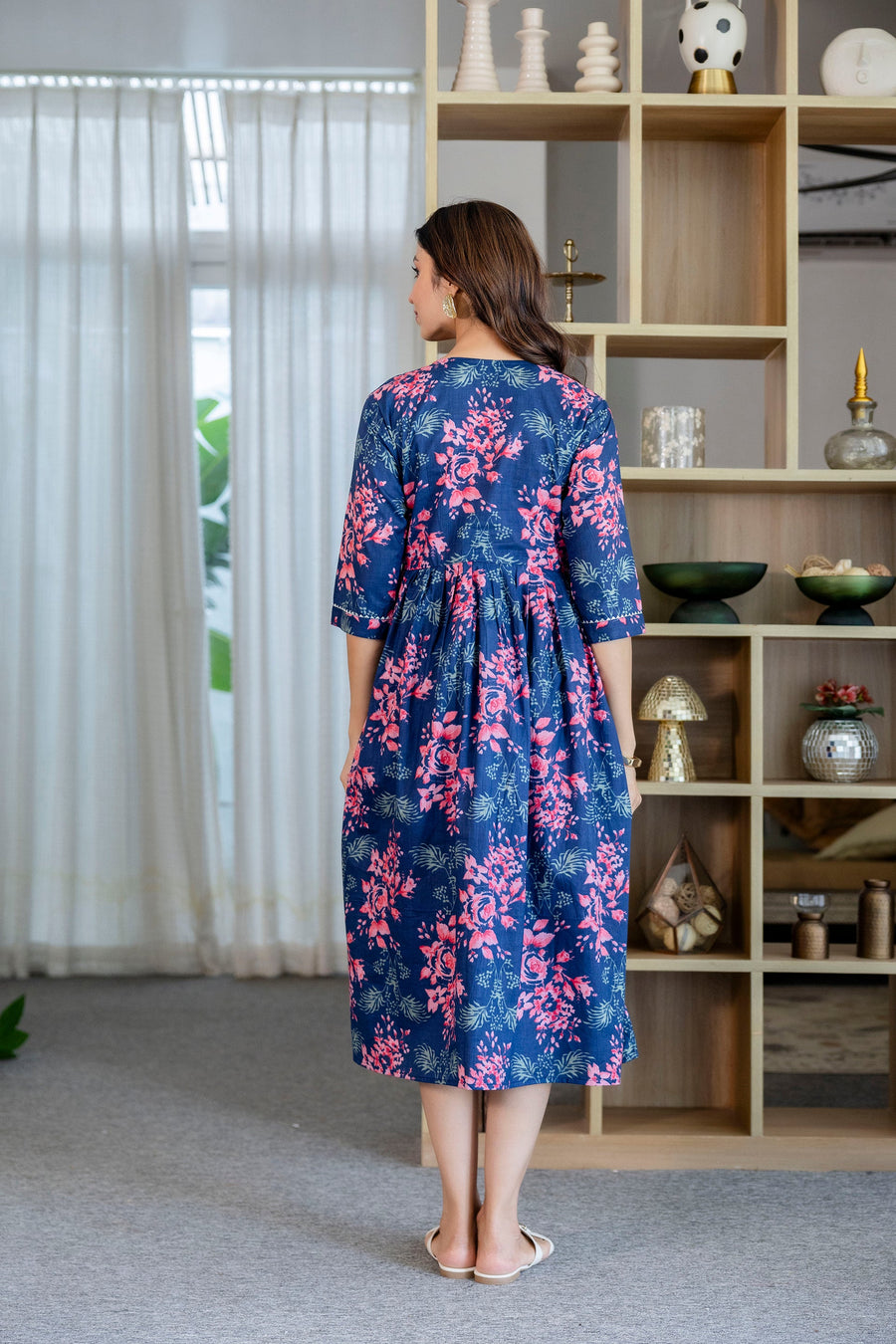 Coral Reef Flared Maternity Gown — image 7