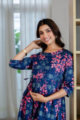 Coral Reef Flared Maternity Gown - Me&My