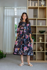 Ebony Garden Flared Maternity Gown - Me&My