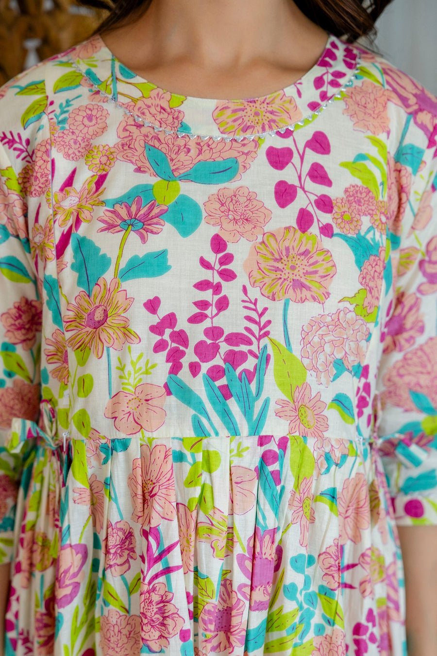 Spring Bouquet Flared Maternity Gown — image 10