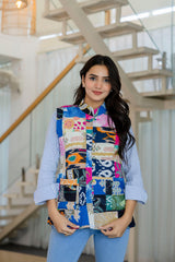 Artisan Patchwork Reversible Kantha Quilted Jacket Vest - Me&My