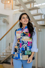 Artisan Patchwork Reversible Kantha Quilted Jacket Vest - Me&My