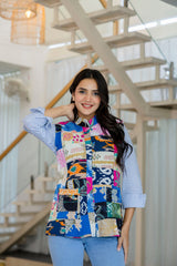 Artisan Patchwork Reversible Kantha Quilted Jacket Vest - Me&My