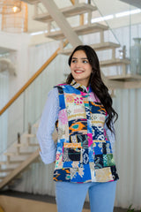 Artisan Patchwork Reversible Kantha Quilted Jacket Vest - Me&My