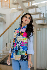Artisan Patchwork Reversible Kantha Quilted Jacket Vest - Me&My