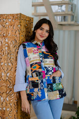 Artisan Patchwork Reversible Kantha Quilted Jacket Vest - Me&My