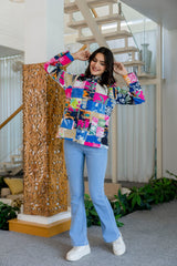 Kaleidoscope Dreams Reversible Kantha Quilted Jacket - Me&My