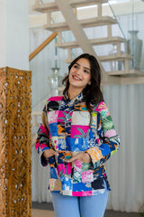 Kaleidoscope Dreams Reversible Kantha Quilted Jacket - Me&My