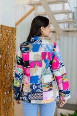 Kaleidoscope Dreams Reversible Kantha Quilted Jacket - Me&My