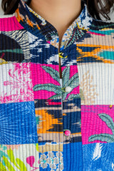 Kaleidoscope Dreams Reversible Kantha Quilted Jacket - Me&My